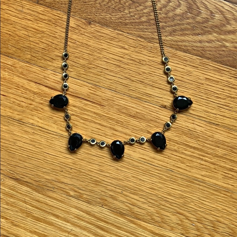 J. Crew Black Stone Necklace